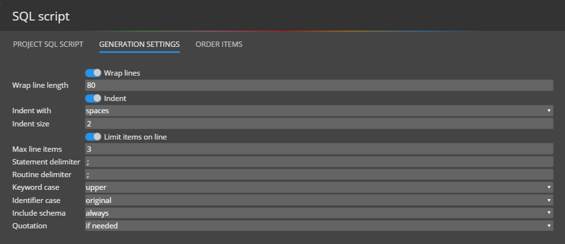 SQL Database Creator | Luna Modeler