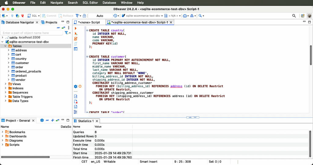 DBeaver - a popular application for running SQL scripts. One of the top free tools for SQLite.