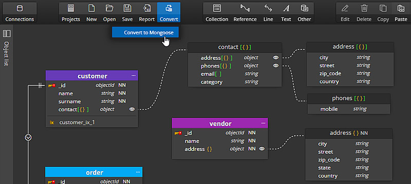 Conversion from MongoDB to Mongoose